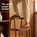Household foldable ladder stool telescopic wooden mini 3-step ladder multi-functional steady стул стремянка kitchen furniture 5