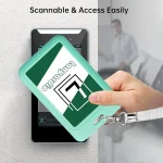 1 Pcs Sliding ID Badge Holder with Clear Window,ID Card Protector for Office,School,Great Gift for Women,Staff,Student 5