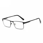 Men Square Metal Large Frame Reading Spring Leg Elderly Presbyopia Glasses Blue Light Blocking Eye Protection Eyeglasses 3