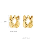 Criss-cross Gold Silver Colors Tiny HuggieHoop Earrings for Women Mini Small Ear Buckle Cartilage Piercing Earrings Punk Jewelry 6