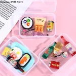 5PCS 1:12 Scale Cute Mini Dollhouse Miniature Drink Bottle Cake Desserts Bento Food Pretend Play Food Toy Kitchen Accessories 3