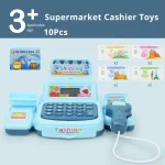 Simulation Shopping Cash House Toys Electronic Game Lighting And Sound Effects Supermarket Cashier Toys 4
