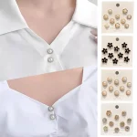 10pcs Collar Needle Buckle Fixed Pin 2025 Trendy Jewelry Gift For Women Brooch Fashion No Punching Magnetic Buckles For Shirts 5