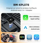 2in1 Wireless CarPlay Dongle Wireless Android Auto Adapter AI Smart Box Car Intelligent Systems For Car With Wired CarPlay 2