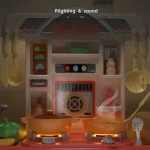 Children Play House Toy Simulation Kitchen Table with Sound Kids Role Play Kitchen Utensils for Girl Cooking Educational Toy Set 5