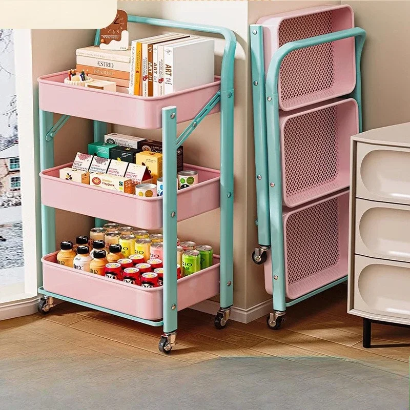 Foldable Multi Tier Rolling Trolley Organizer Cart Kitchen Home Bedroom Books Snacks Portable Storage Cart Wheels Furniture Foldable Multi Tier Rolling Trolley Organizer Cart Kitchen Home Bedroom Books Snacks Portable Storage Cart Wheels Furniture
