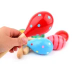 1pcs Wooden 2 Sizes Available Sand Hammer Children Early Educational Toys Musical Instrument Toys style ship random 4