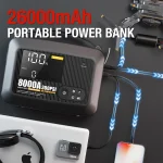 8000A Professional Heavy Duty Car Jump Starter With Air Pump Powerful Car 12V Car Battery Starter Booster Starting Device 5