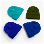 Black White Blue Beige Pink Red Green Knit Hat for Boys Girls Autumn Winter Warm Skullies Beanie Adult Children Hats & Caps 5