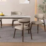 Nordic wrought iron dining chairs, simple soft pack chairs for home use, hotel dining chairs, leisure backrests, makeup chairs 2