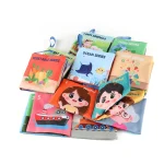 Soft Baby Books toys Montessori 3D Touch Feel High Contrast Cloth Book Sensory Early Learning games for kids Educational toys 2