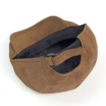 Autumn Winter Faux Leather Cap Newsboy Cap Hat Men Women Casual Beret Solid Cap PU  Leather Flat Caps Vintage 6
