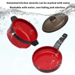 Children's simulated high fidelity cooking toys, home and school use chefs to pretend toy sets suitable for role-playing kitchen 4