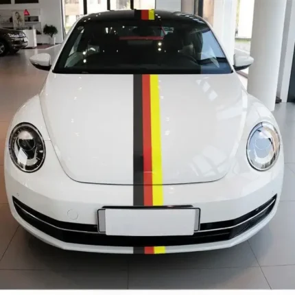 Car Sticker Color Stripe Rally Side Hood Racing Vinyl Decal Sticker Film Decor Car Accessories Three color national flag sticker