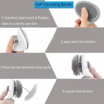 Pet Dog Brush Cat Comb Self Cleaning Pet Hair Remover Brush For Dogs Cats Grooming Tools Pets Dematting Comb Dogs Accessories 6