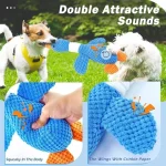 New pineapple velvet goose dog toy cat toy pet double color goose tough bite chew plush sound toy  pet supplies 4