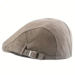 Men's Classic Cotton Newsboy Hat, Vintage Cabbie Cap, Men's Sun Protection Beret Hat 3