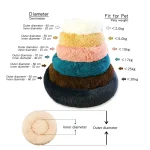 40-90cm 6 Sizes Round Pet Bed for Large Dog Bed Super Soft Cat Bed Plush Dog House for Medium Dog House Winter Warm Sleeping 6
