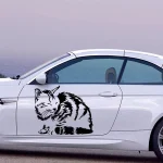 Car Stickers Cute Naughty Cat Wrap PVC Cars Window Body Decoration To Cover Scratches  Decal Waterproof Sun Protection. 3
