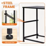 JHK Nightstand Bedside Coffee Sofa Tea Table Storage Closet Chest Clothes Display For Bedroom 2 Fabric Drawers Cabinet Furniture 6