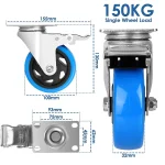 Transport Rollers 100MM Swivel Casters with Brake For All Types Of Floors, Furniture Transport Industrial Transport & Logistics 3
