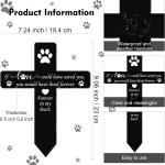 Pet Grave Marker Memorial Gifts for Dogs, Waterproof Acrylic Plaque for Outdoor Garden Cemetery Decoration 3