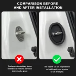 SEAMETAL 4pcs Silicone Car Door Lock Buckle Protection Cover Elastic Anti-Collision Shock Absorbing Pad Mute Buffering Cushion 4