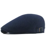 Men Mesh Newsboy Caps British Painters Hats Spring and Summer Ventilate Berets Adjustable Flat Cap Hip Hop Berets 3