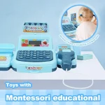 Simulation Shopping Cash House Toys Electronic Game Lighting And Sound Effects Supermarket Cashier Toys 3