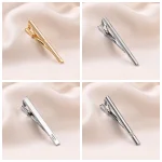 1PC Tie Clip For Men Cufflinks Man Shirt Minimalist Wedding Men's Tie Clips Gold Plated Tie Pin Cuffs Men Gift Business Party 4