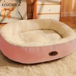 Plush Oval Pet Bed for Dogs and Cats, Thickened achine Washable All-Season Dog Cat Cushion for Small Medium Large Breeds 4