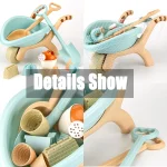 Kids Trolley Beach Toys Play Sand Water Game Sandbox Molds Castle Shovel Watering Summer Outdoor Playa Tools Sand Toys for Baby 5