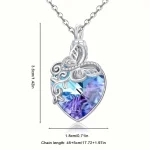 1 piece commemorative pet butterfly colorful necklace urn 3