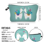 Heat Transfer Makeup Bag Lovely Alpaca Print Cosmetic Bag Small Toiletry Bag for Ladies and Girls Gifts High Quality Pencil Case 2