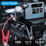5 in 1 Car Jump Starter with air Compressor Portable Flashlight Starting Device Power Bank Battery Automotive Booster start 2