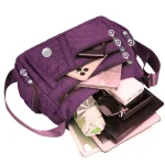 New style neutral nylon fabric ladies' handbag Oxford cloth shoulder strap crossbody bag travel bag multi-compartment casual bag 4