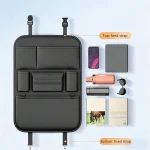 6-Pocket Car Seat Back Storage Bag Wear-Resistant Car Backseat Organizer Tissue/Cup Holder Waterproof Anti-Kick Pad 5