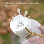 Transparent Sphere Pet Carrier with Gold and White Straps Portable Outdoor Breathable Travel Carrier for Hamster Guinea Pig Rept 4
