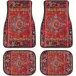 Car Floor Mats Set of 4 Persian Rug Design Durable Front Rear Carpets for Cars Trucks SUVs 5