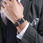 Fashion Men's Quartz Wristwatch Leather Strap Watch 4