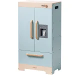 Robotime Robud Play Kitchen Fridge Refrigerator with Ice Dispenser Wooden Kids Play Kitchen Playset Toy for Ages 3+Blue 6