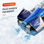 S1 2.4G Rc Boat Double motor Wireless Electric Long Endurance High Speed Racing Boat Speedboat Water Model Children Toy Gift 3