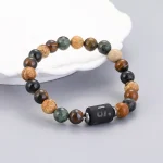 12 Zodiac Bracelets Natural Stone Cancer Virgo Leo Libra Bracelet Couples Friendship Gifts Bracelets jewelry pulsera hombre 5
