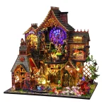 DIY Big Doll House Wooden Miniature Furniture Dollhouse Handmade home Model Assembly Toys for Children Girls Birthday Gifts 2014 4