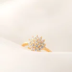 14K Yellow Gold 1.5 Carats Diamond Ring for Women Luxury Engagement Bizuteria Anillos Gemstone 14K Gold and Diamond Wedding Ring 4