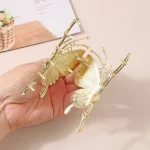 10cm Metal Butterfly Hair Claw Clip Fashion Shark Hair Clip for Women Girls Hair Accessories 5