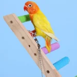 4/6/8 Step Bird Climbing Ladder Parrot Toy Ladder Bird Interaction Fun Climbing Toys Wooden Exercise Rack 6