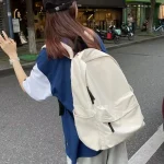 Black Grey White Red Versatile Backpack High Quality Large Capacity Waterproof Travel Bag Washable Nylon Computer Bag Unisex 2