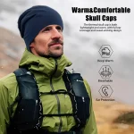 Solid Color Unisex Slouchy Beanie - Soft Lightweight Winter Warm Cap for Men Women Hip-Hop Running Daily Wear 4