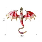2024 Europe and the United States Explosive Enameled Dragon Brooch Manufacturers Custom Diamond-encrusted Animal Pins Cross-bord 5